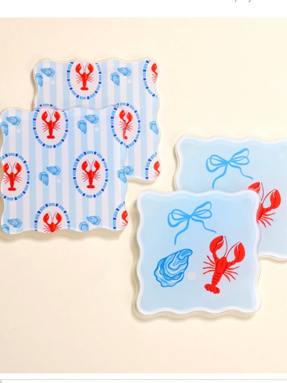 Harbor House Table Talk Acrylic Coaster Set